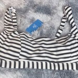 Striped Underwire Bikini Top, NWT XL